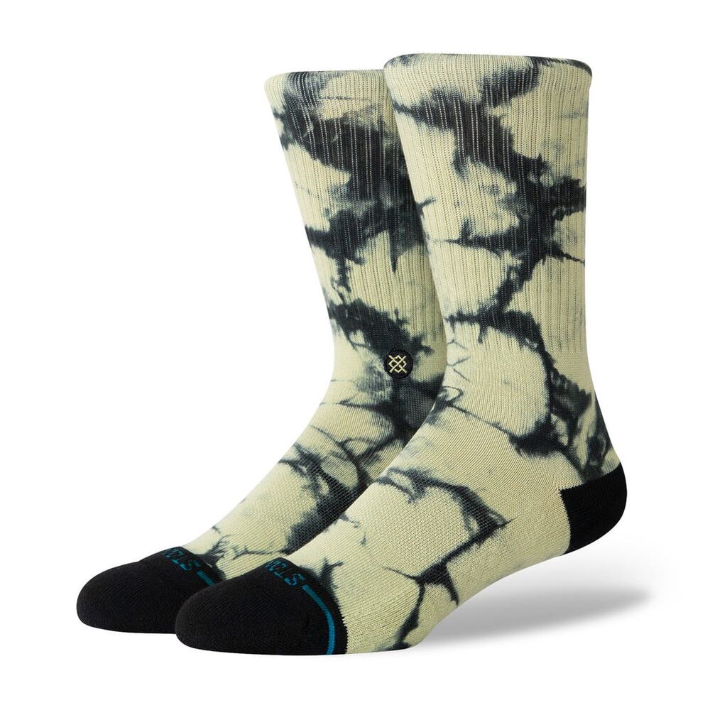 Stance Unisex well worn crew docks green black tie dye